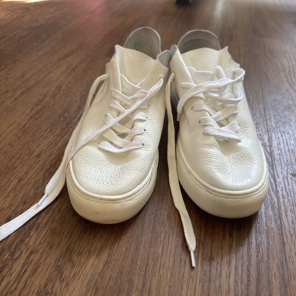 Sam  Edelman Men’s Poppy sneakers Sz 9.5 - White Leather - Picture 1 of 6